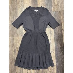 Belle Badgley Mischka XL Grey Knit Dress